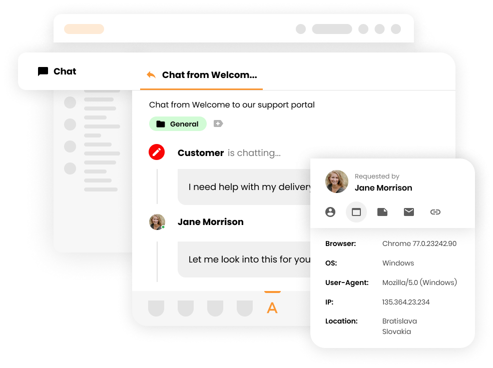 Contact fields feature in Customer service software - LiveAgent