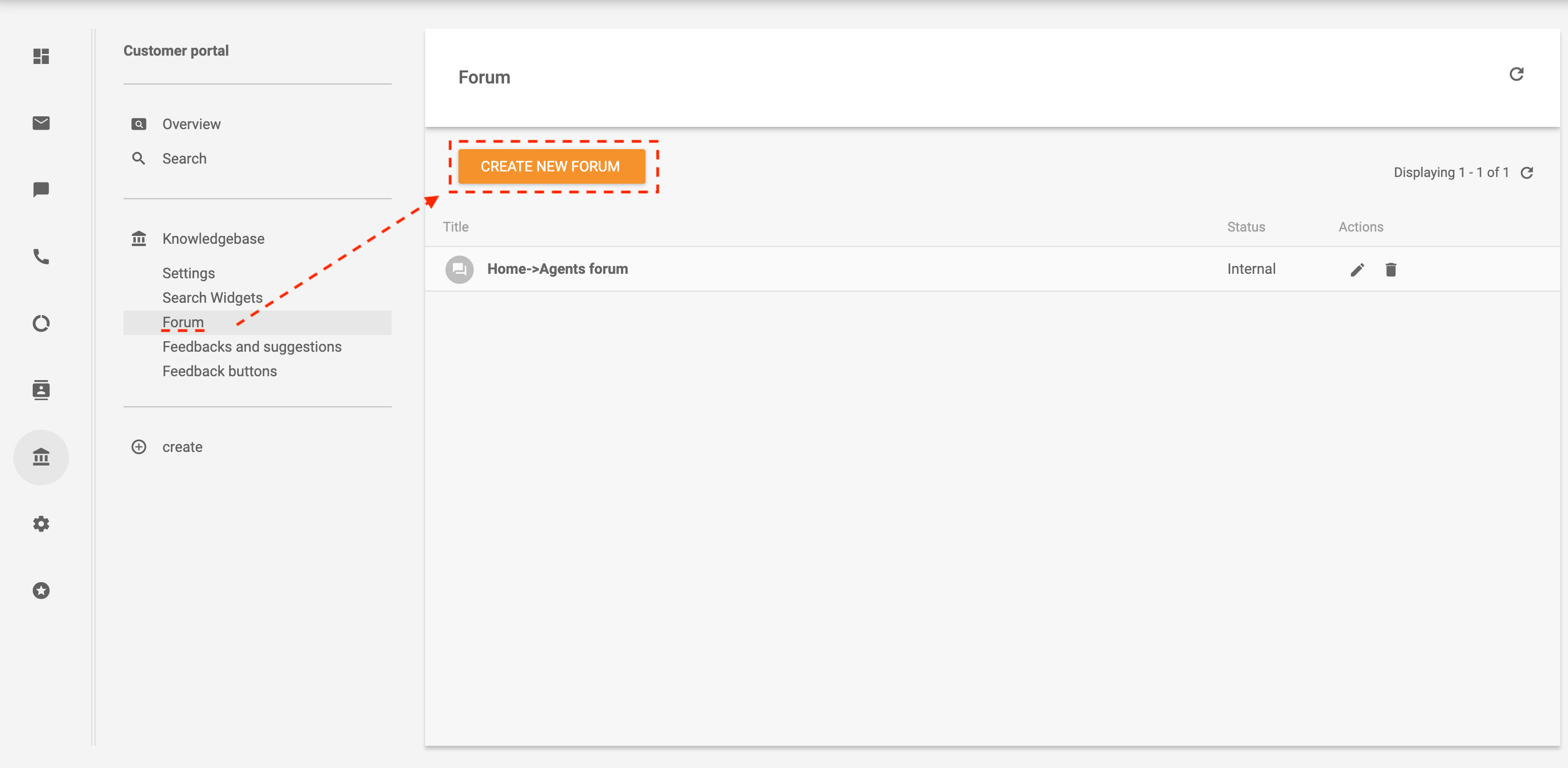 Create forum in LiveAgent