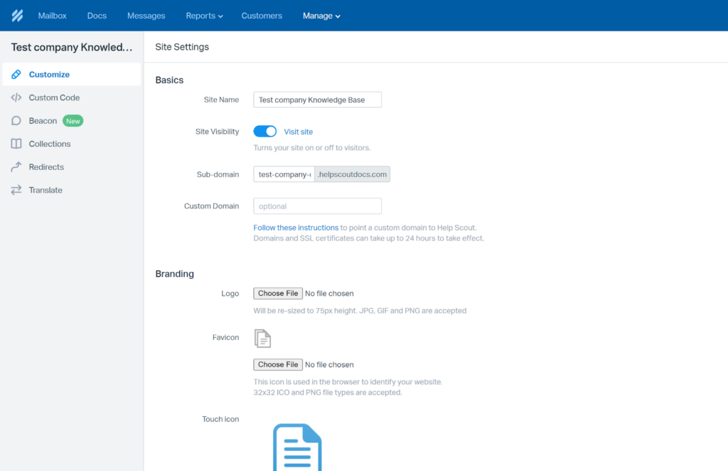 Customize your Help Scout knowledge base