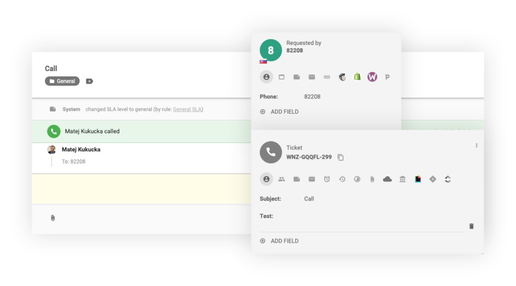 Ongoing Internal Call in LiveAgent